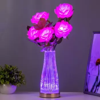 Ночник «Розы» 5хLED 4000К розовый 202050 см RISALUX