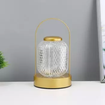 Ночник сенсорный «Лосен» LED 3 Вт USB АКБ диммер золото 11.511.523.5 см RISALUX