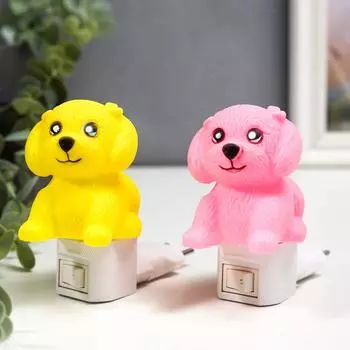 Ночник "Собачка" LED МИКС 5,5х9х10 см