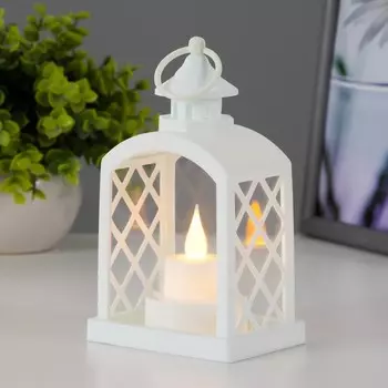 Ночник "Свеча в клетке" 3хLR1130 белый 5х8х15 см RISALUX