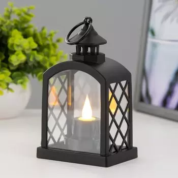 Ночник "Свеча в клетке" 3хLR1130 черный 5х8х15 см RISALUX