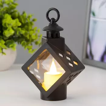 Светодиодная свеча RISALUX «В кубе», LED-ночник, 3LR1130, чёрный, 5914.5 см