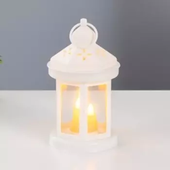 Ночник "Свечи" LED от батареек белый 9,5х9,5х17,5 см RISALUX