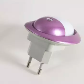 Ночник «Светлячок» с датчиком освещения, 3_LED х 1 Вт, 10 см (220 В) фиолет. RISALUX