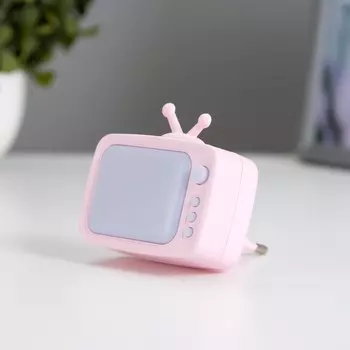 Ночник «Телевизор» LED розовый 776.5 см