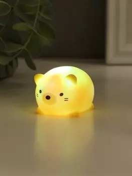 Ночник "Толстопуз" 2Вт LED LR44 желтый 6х5х4см