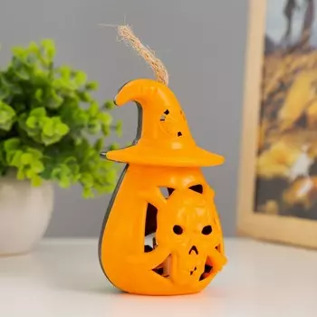 Фигурка светящаяся RISALUX «Тыква», LED-ночник, RGB, 3AG10 7711 см