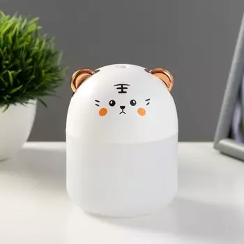 Ночник-увлажнитель "Довольный котик" LED 2Вт USB 250мл белый 8,4х8,4х10,8 см RISALUX