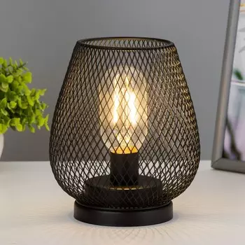 Ночник "Вела" от батареек 3хАА черный 15х15х17,5 см RISALUX