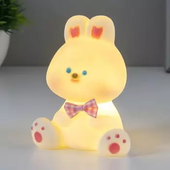 Фигурка светящаяся RISALUX «Зайка», LED-ночник, 1 Вт, 3LR44, белый, 57.510 см