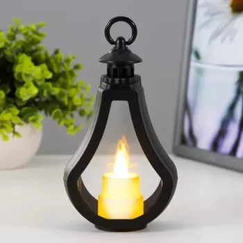 Светодиодная свеча в подсвечнике RISALUX «Замершая», ночник LED, 3LR1130, чёрный, 58.515 см