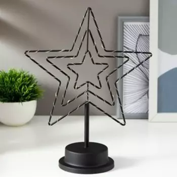 Ночник "Звезда" LED от батареек 3хАА черный 10х22х28,5 см