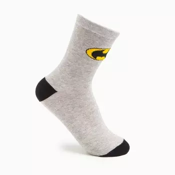 Носки «Batman», цвет чёрный/серый, размер 23