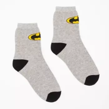 Носки «Batman», цвет чёрный/серый, размер 27