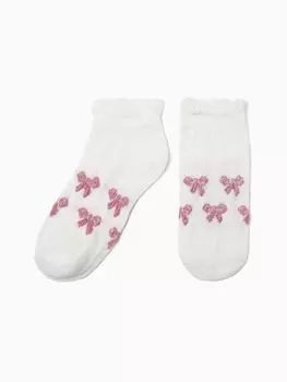 Носки "Белые с бантиком", р-р 36-39