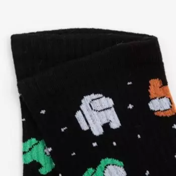 Носки детские "Among Us", цвет черный, размер 16 (26-28)