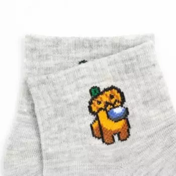 Носки детские Among Us, цвет серый, размер 20 (8-10 лет)