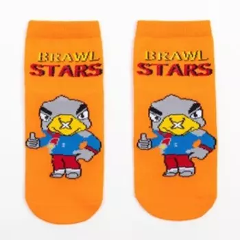 Носки детские Brawl Stars, цвет оранжевый, размер 22 (9-10 лет)