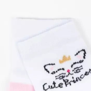 Носки детские, цвет белый, размер 11-12