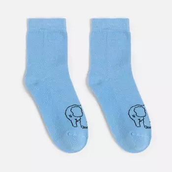 Носки детские, цвет голубой, размер 14-16