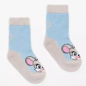 Носки детские, цвет голубой, размер 8