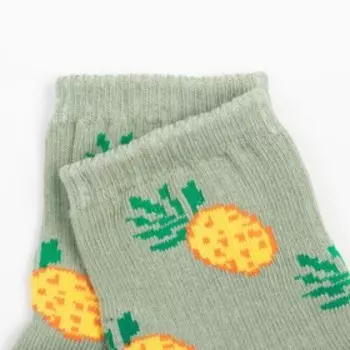 Носки детские, цвет оливковый, размер 12