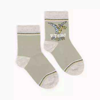 Носки детские, цвет оливковый, размер 22-24 (35-38)