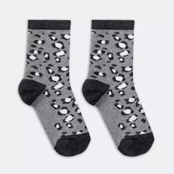 Носки детские, цвет серый меланж, размер 18