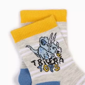 Носки детские, цвет серый меланж, размер 22-24 (35-38)