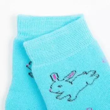 Носки детские, цвет светло-бирюзовый, размер 16-18