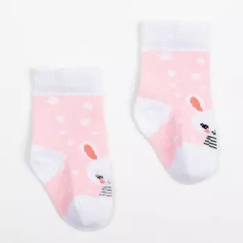 Носки детские, цвет светло-розовый, размер 7-8