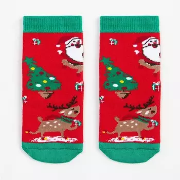 Носки детские, цвет тёмно-красный, размер 12