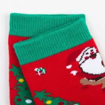 Носки детские, цвет тёмно-красный, размер 14