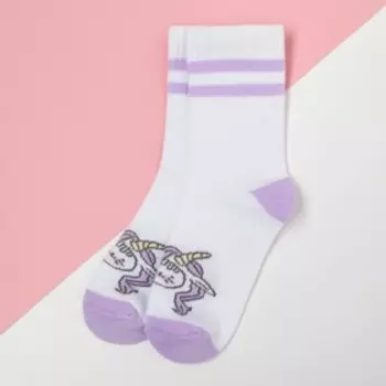 Носки детские KAFTAN "Caticorn", размер 18-20, цвет белый