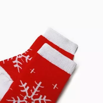 Носки детские махра внутри А.ДТ-42, цвет красный, р-р 20-22