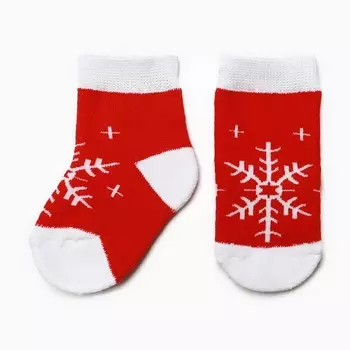 Носки детские махра внутри А.ДТ-42, цвет красный, р-р 16-18