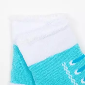 Носки детские махровые, цвет бирюза, размер 8