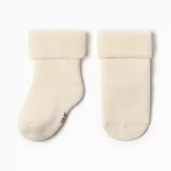 Носки детские махровые, цвет кремовый, размер 14