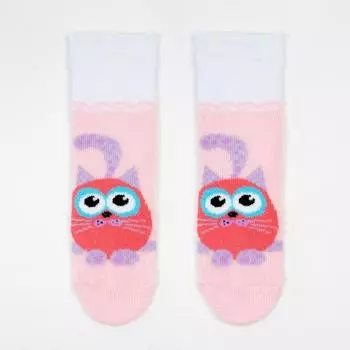 Носки детские махровые, цвет светло-розовый, размер 11-12