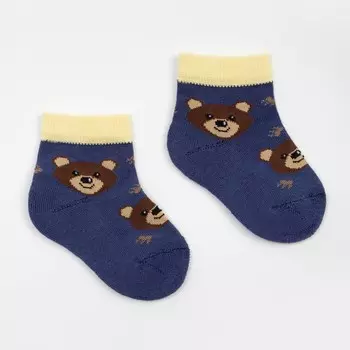 Носки детские махровый след, цвет джинс, размер 9-10