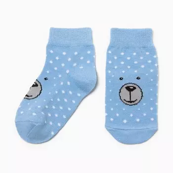 Носки детские "Мишки" А.Д-183, цвет голубой, р-р 16