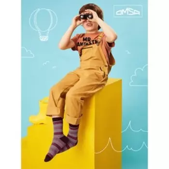 Носки детские OMSA kids Calzino 21P11 в полоску Bordo, размер 23-26