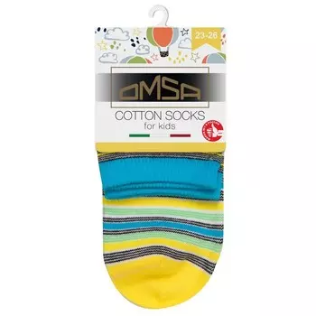 Носки детские OMSA kids Calzino 21Р12 в полоску Giallo, размер 27-30