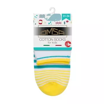 Носки детские OMSA kids Calzino 21Р13 в полоску Giallo, размер 31-34