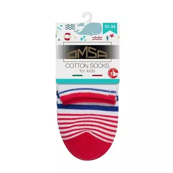 Носки детские OMSA kids Calzino 21Р13 в полоску Rosso, размер 23-26