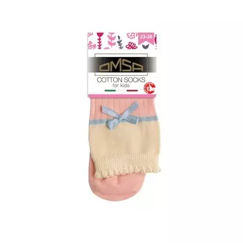 Носки детские OMSA kids Calzino 22C01 с бантиком Rosa Сhiaro, размер 27-30