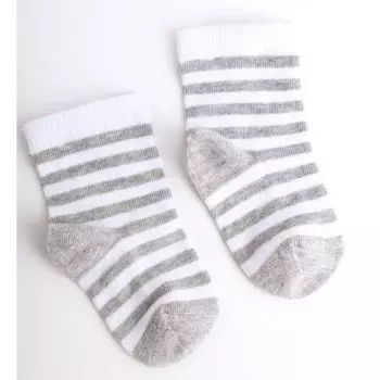 Носки детские, размер 10, цвет бело-серый