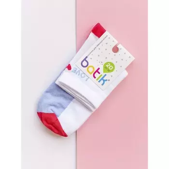 Носки детские, размер 16, цвет бело-голубой