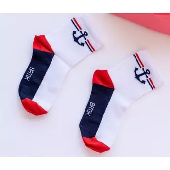 Носки детские, размер 16, цвет бело-синий