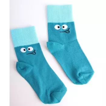 Носки детские, размер 16, цвет тёмно-бирюзовый